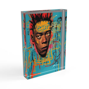 Printify Home Decor 5'' × 7'' (Vertical) Basquiat Acrylic Photo Block – Abstract Art Legend Décor | Miles Carter Collection