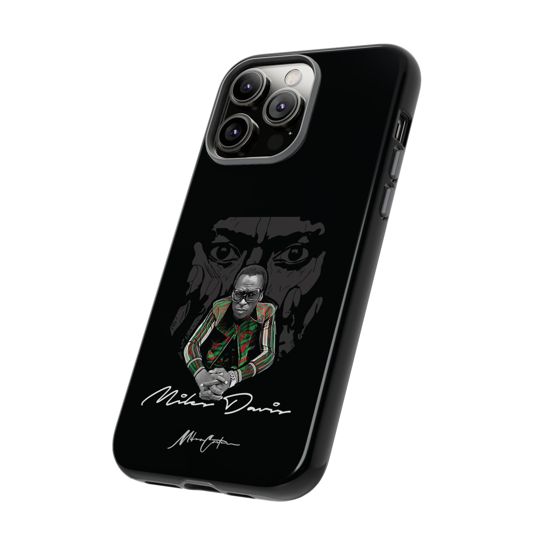 Printify Phone Case iPhone 14 Pro Max / Glossy Miles Davis Phone Case – Jazz Legend & Timeless Innovator | Miles Carter Collection