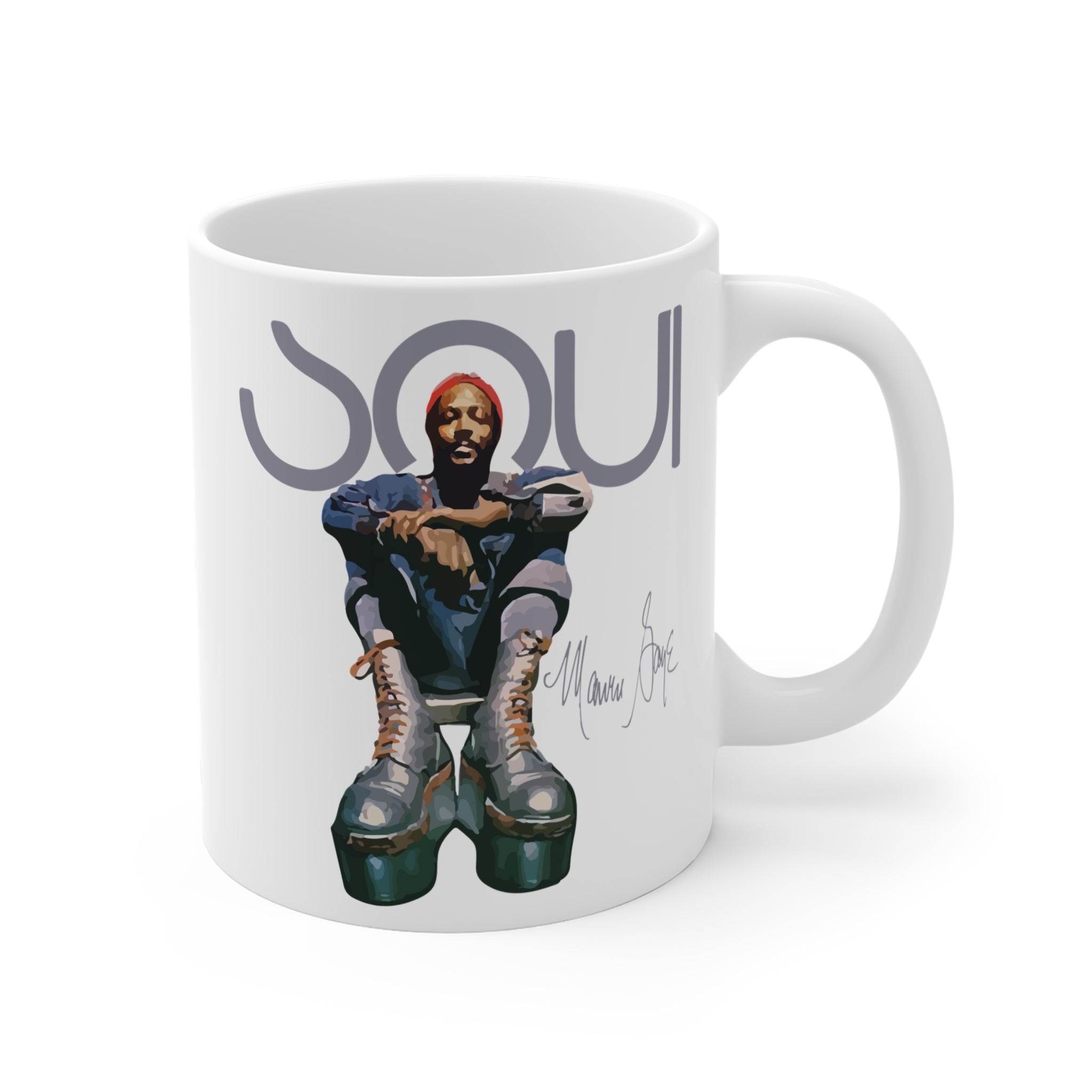 Printify Mug 11oz Marvin Gaye Boots Ceramic Mug – Rare Soul Legend Collectible Drinkware | Miles Carter Collection