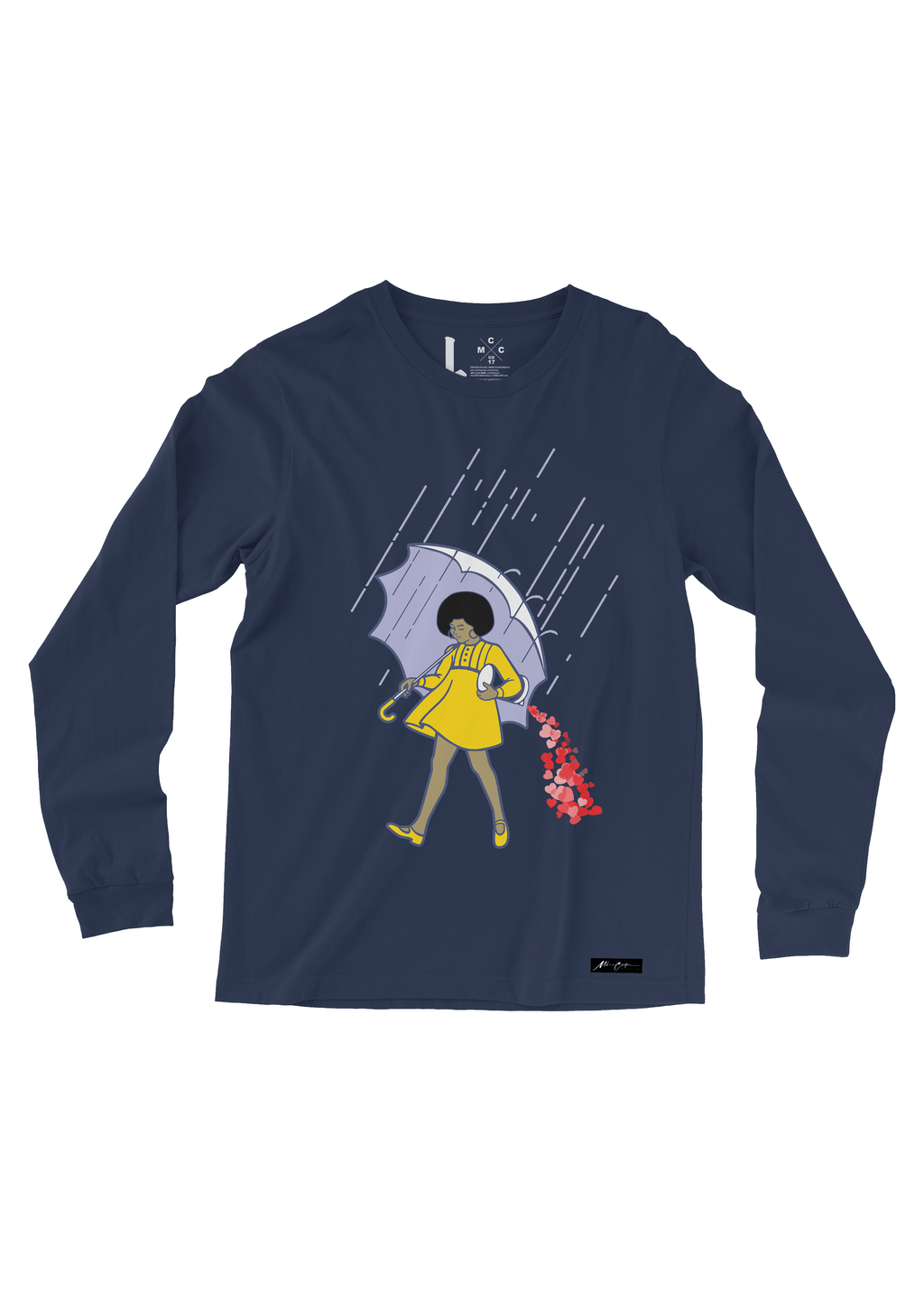 Miles Carter Designs Long Sleeve T-Shirt S Copy of Block Hate 🌧 | Spread Love ❤️